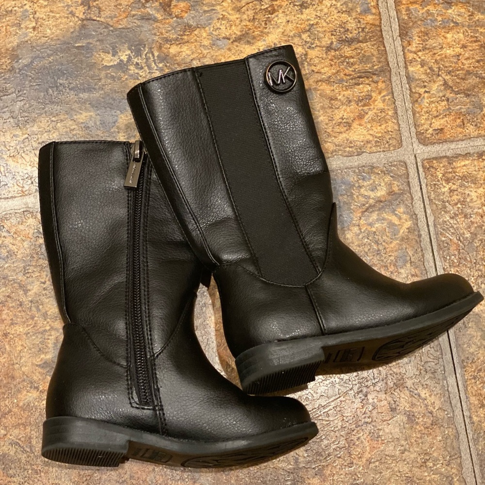 Toddler Girls Black Michael Kors Riding Boots - size 6